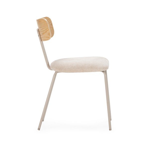 Beżowe/w naturalnym kolorze tapicerowane krzesło Olimpia – MOME-image-1