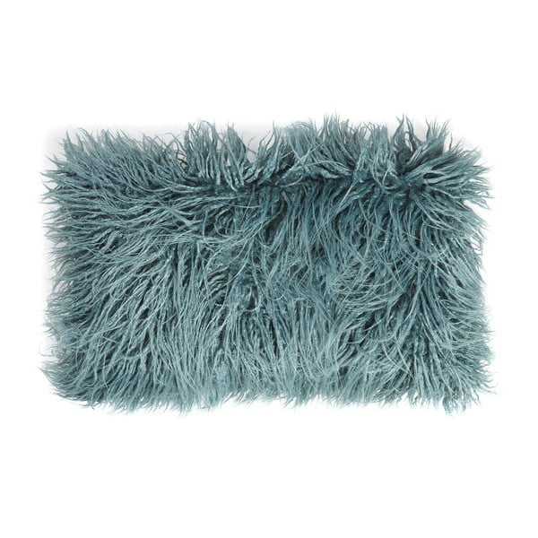 Niebieska poduszka ze sztucznej skóry La Forma Brock, 30x50 cm