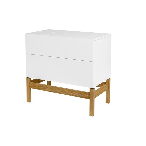 Biały barek na naturalnymi elementami 75x70 xm Woodman Grande-image-1