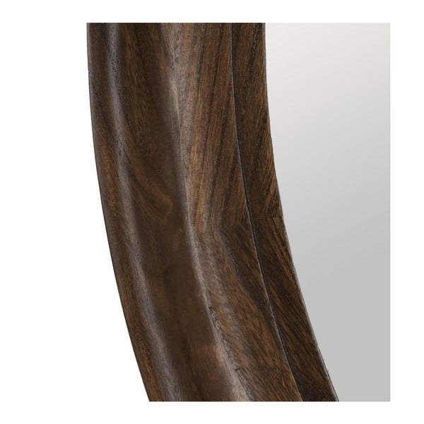 Lustro z drewnianą ramą ścienne ø 110,5 cm Paula – Ixia-image-3