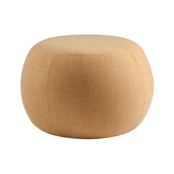 Żółty puf sømcasa Luka, ⌀ 55 cm