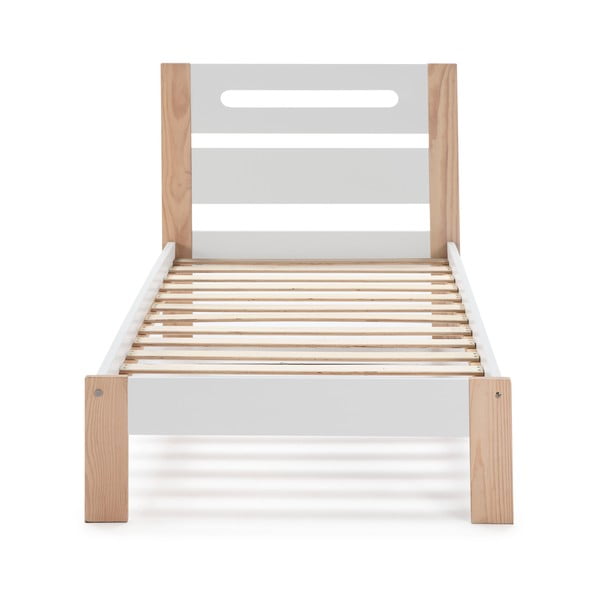 Białe łóżko Marckeric Keisly, 90x190 cm