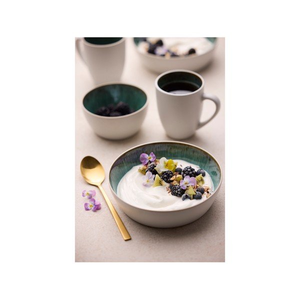 Biało-zielona kamionkowa miska 850 ml Gastro White/Green – Bitz-image-3