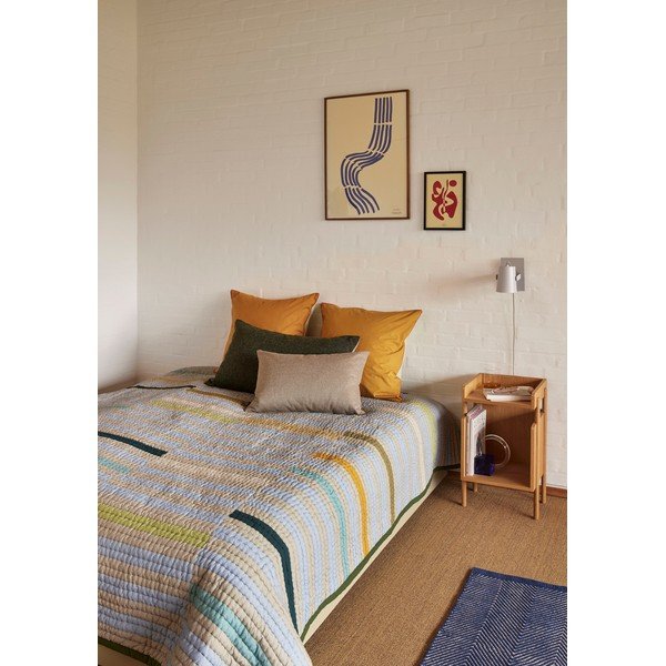 Zielona bawełniana narzuta na łóżko dwuosobowe 260x260 cm Twist – Hübsch-image-1