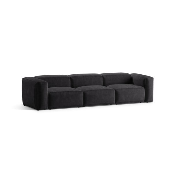 Ciemnoszara sztruksowa sofa 364 cm Bergamo – Cosmopolitan Design-image-2