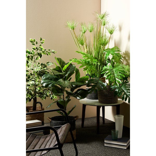 Biały/w naturalnym kolorze okrągły stolik z marmurowym blatem ø 60 cm Sylvester – Bizzotto-image-2