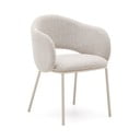 Tapicerowany fotel jadalniany w kolorze kości słoniowej Maina – Kave Home