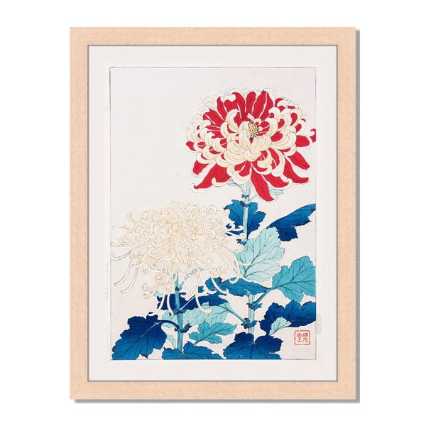 Obraz w ramie Liv Corday Asian Orienal Flower, 30x40 cm
