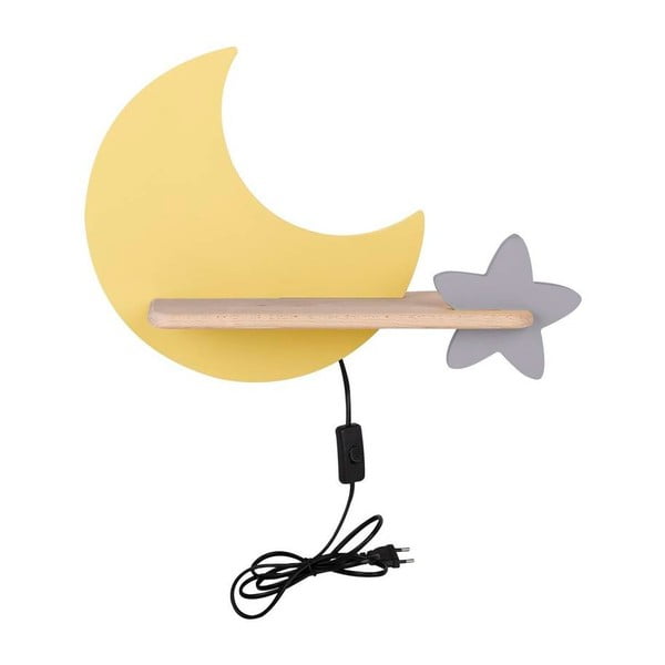Żółta lampa dziecięca Moon – Candellux Lighting