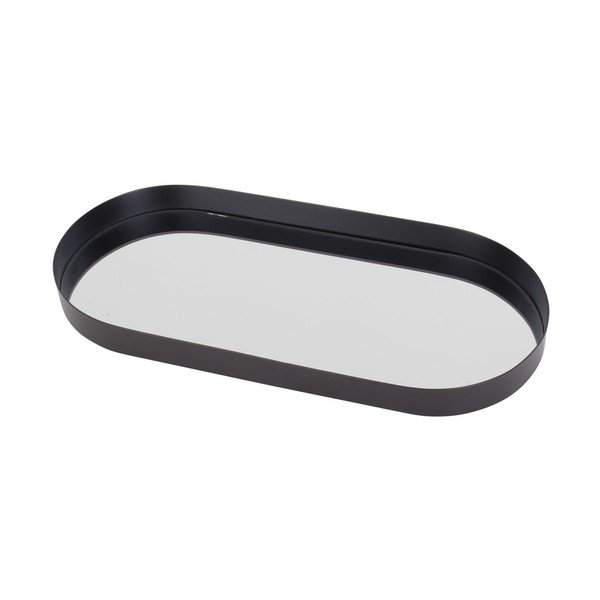 Czarna taca z lustrem PT LIVING Oval, szer. 18 cm-image-2