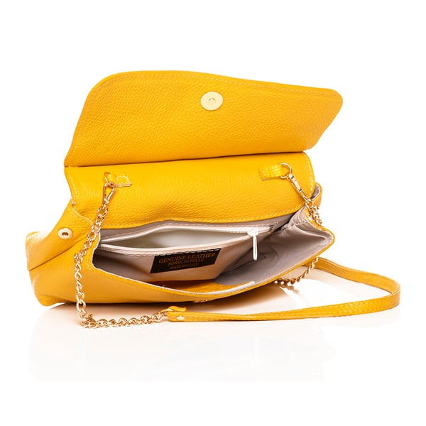 Skórzana torebka Envelope Yellow-image-2