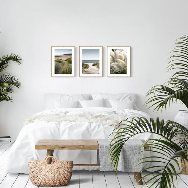 Obrazy zestaw 3 szt. 30x40 cm Beach – knor-image-1