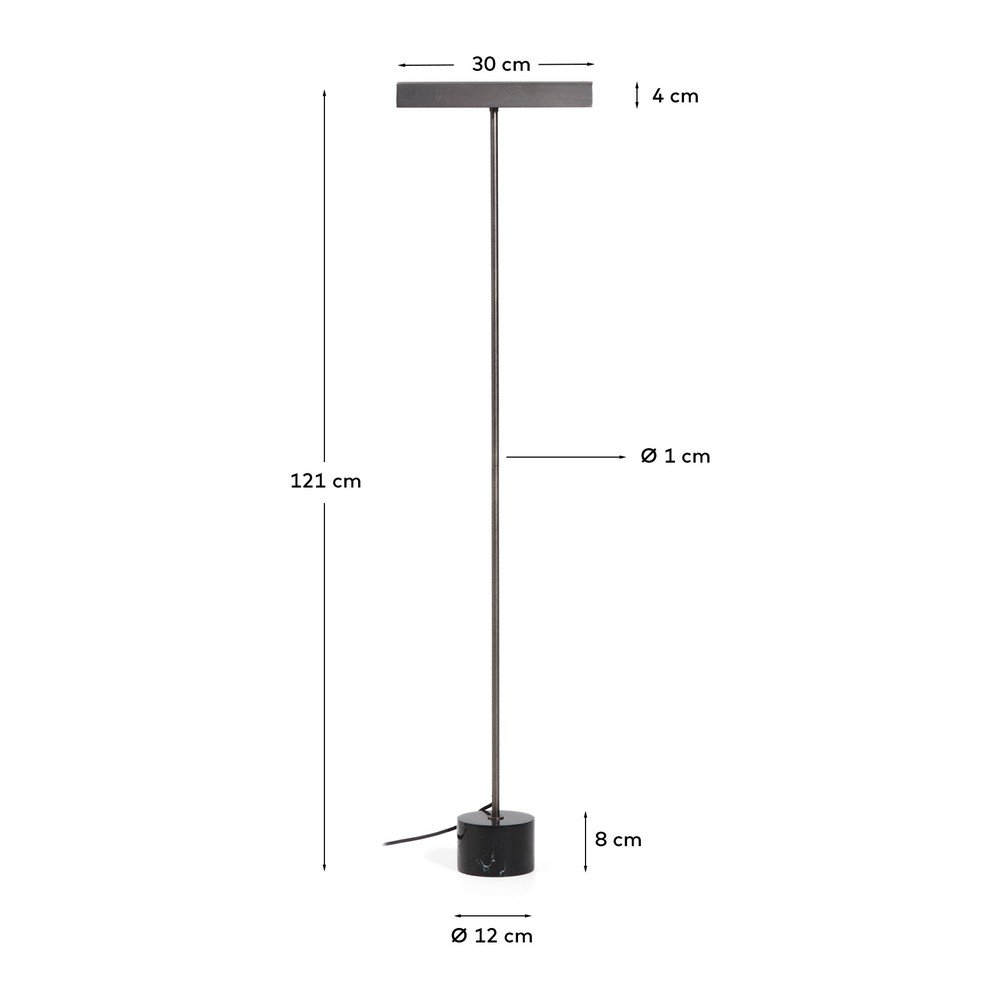 Czarna lampa stojąca (wysokość 121 cm) Lynor – Kave Home (zdjęcie 7)