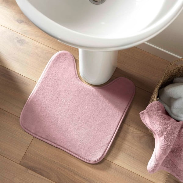 Różowy dywanik łazienkowy do WC 45x45 cm Vitamine – douceur d'intérieur-image-1