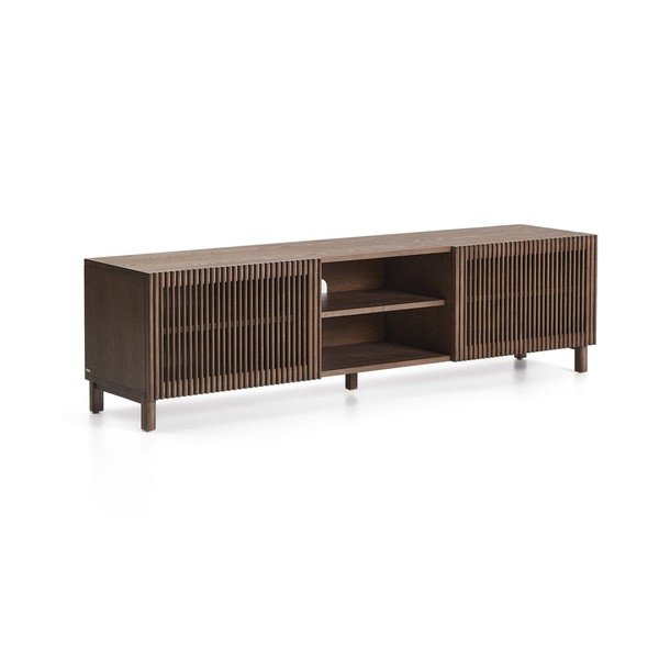 Ciemnobrązowa szafka pod TV w dekorze orzecha 180x49,5x42,5 cm Beyla – Kave Home