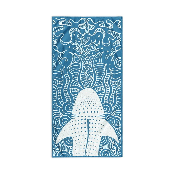 Niebieski ręcznik plażowy 90x180 cm Shark – DecoKing
