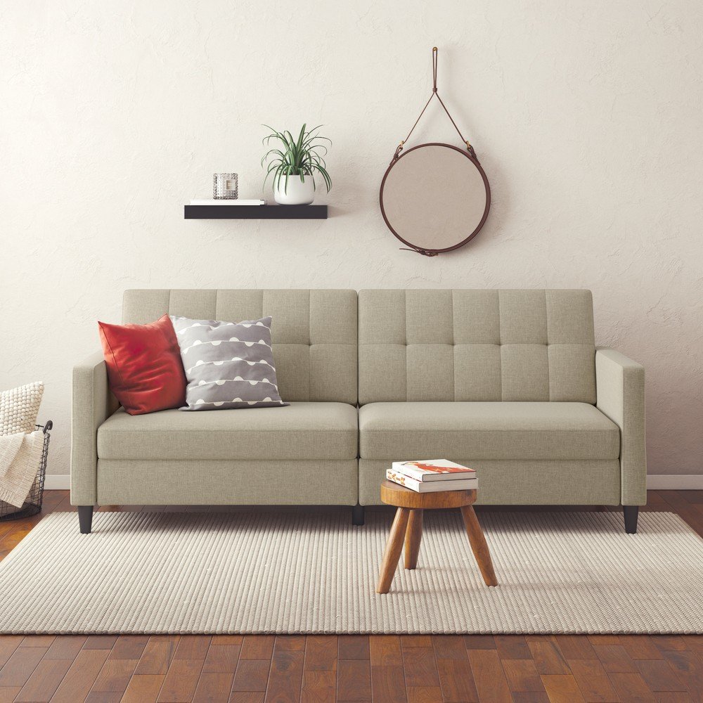 Beżowa rozkładana sofa 82 cm Hartford – Støraa (zdjęcie 4)
