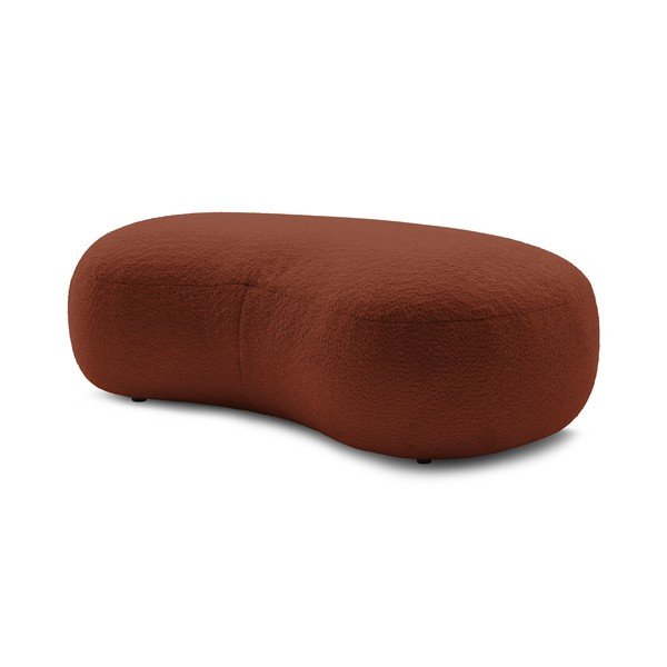 Ceglasty podnóżek z materiału bouclé Saint-Germain – Bobochic Paris-image-3
