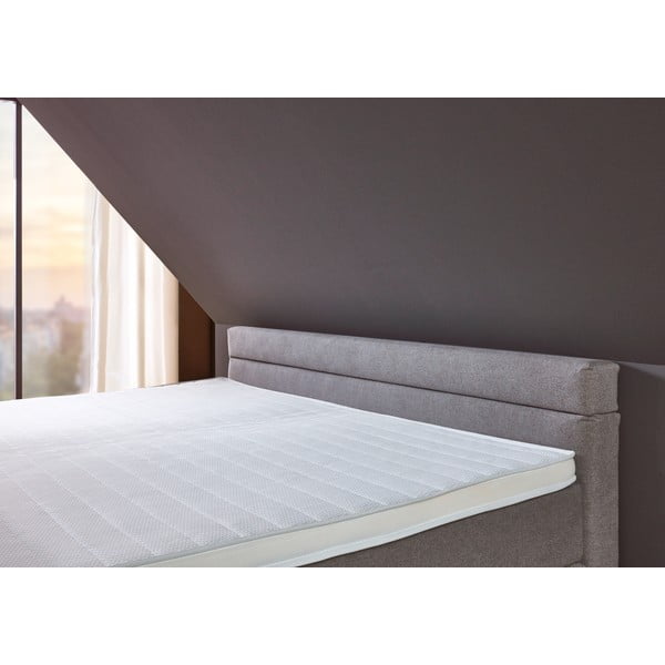 Szare łóżko boxspring 180x200 cm Kokomo – Rojaplast-image-2