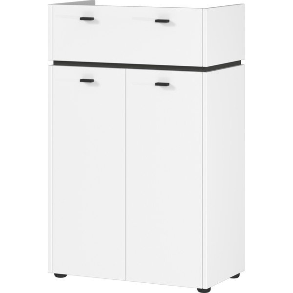 Biała wysoka szafka łazienkowa 60x96 cm Modesto – Germania-image-1