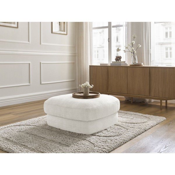 Biały podnóżek z tkaniny szenilowej Leonore – Bobochic Paris-image-4