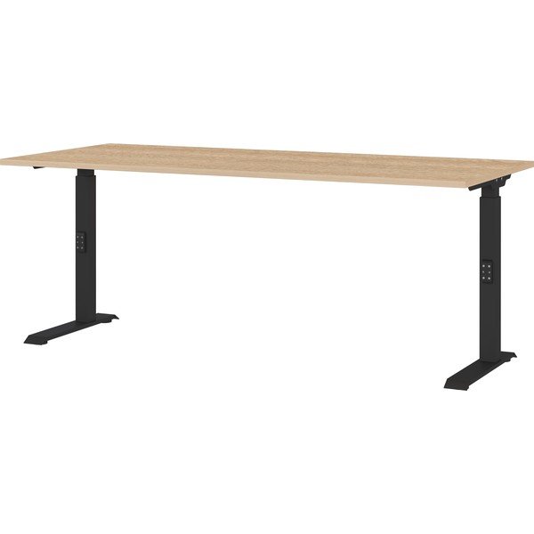 Biurko z regulowaną wysokością z blatem w dekorze dębu 80x180 cm Lissabon – Germania