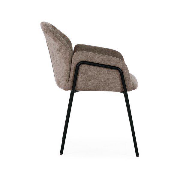 Brzoskwiniowe tapicerowane fotele jadalniane zestaw 2 szt. Aslin – MOME-image-4