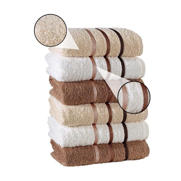 Zestaw 6 ręczników Pure Cotton Towel, 50x90 cm-image-1
