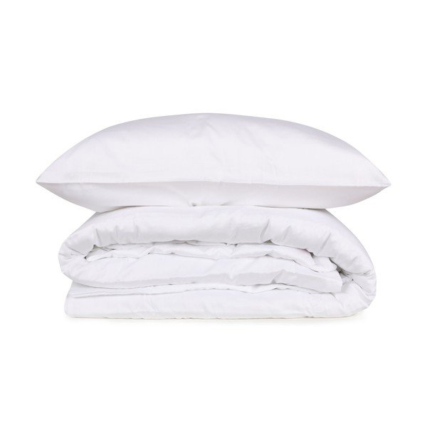 Biała pościel dwuosobowa z satyny bawełnianej 240x220 cm Elegant – Mijolnir