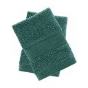 Ciemnozielone bawełniane ręczniki frotte zestaw 2 szt. 30x30 cm Anti-Bacterial – Catherine Lansfield