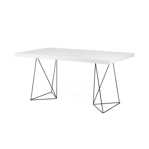 Biały stół z czarnymi nogami TemaHome Multi, 180x77 cm-image-2