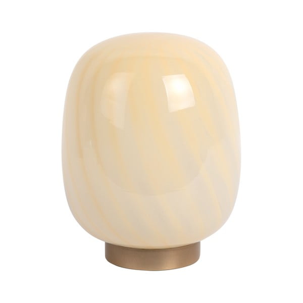 Jasnożółta lampa stołowa ze szklanym kloszem (wysokość 20 cm) Summer Globe – Leitmotiv