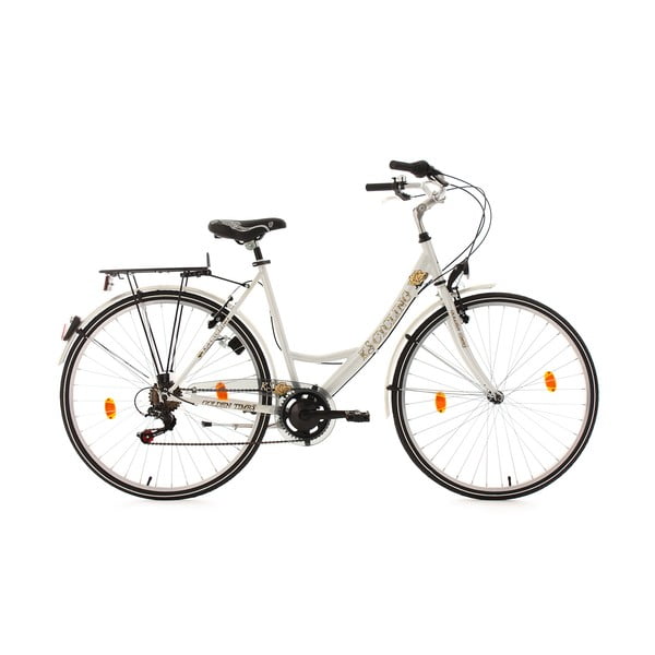 Damski rower City Bike Golden Times White 53 cm, 28", wysokość ramy 53 cm