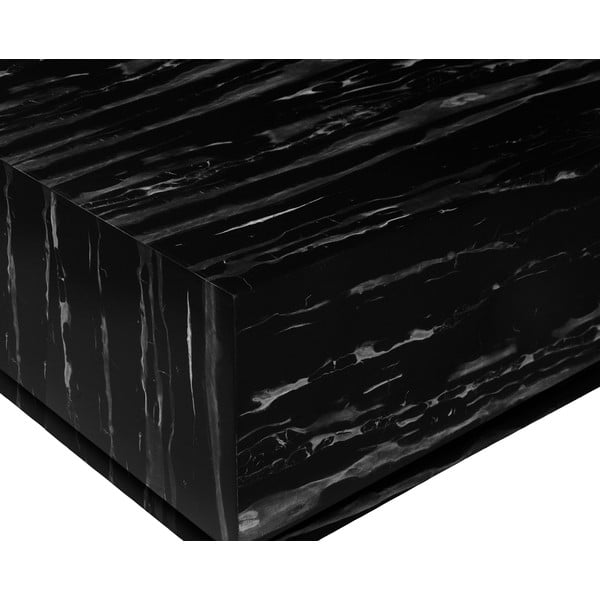 Czarny stolik w dekorze marmuru 100x100 cm Vito – Støraa-image-1