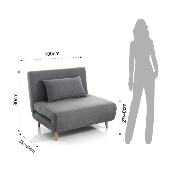 Szary rozkładany fotel Tomasucci Shift-image-2