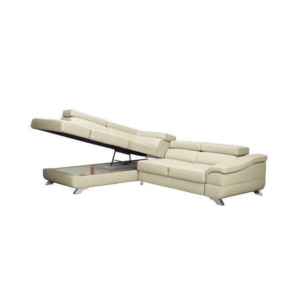 Beżowy skórzany rozkładany narożnik lewostronny Windsor & Co Sofas Gamma-image-4