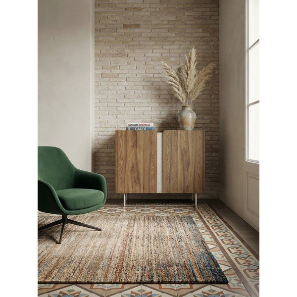Szafka w dekorze dębu w naturalnym kolorze 100x82,5x40 cm Lucile – Marckeric-image-1
