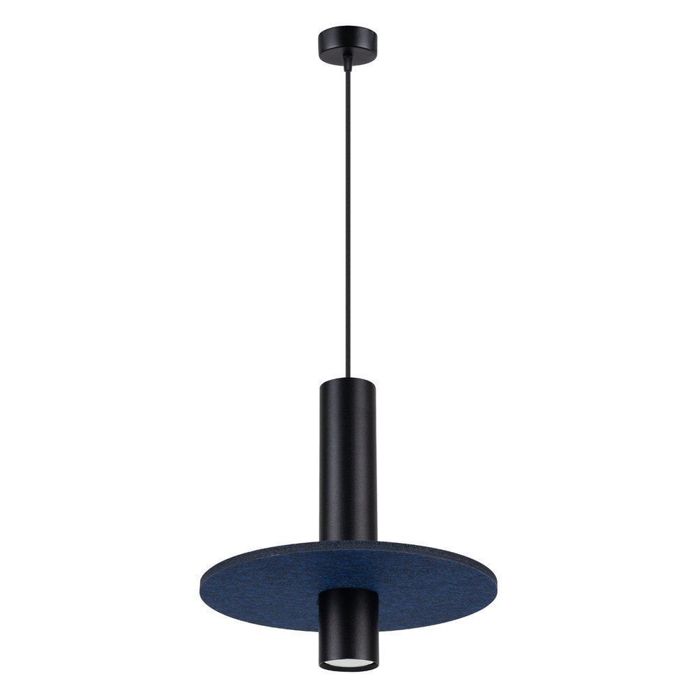 Ciemnoniebieska/beżowa metalowa lampa wisząca ø 30 cm Olisa – Sollux