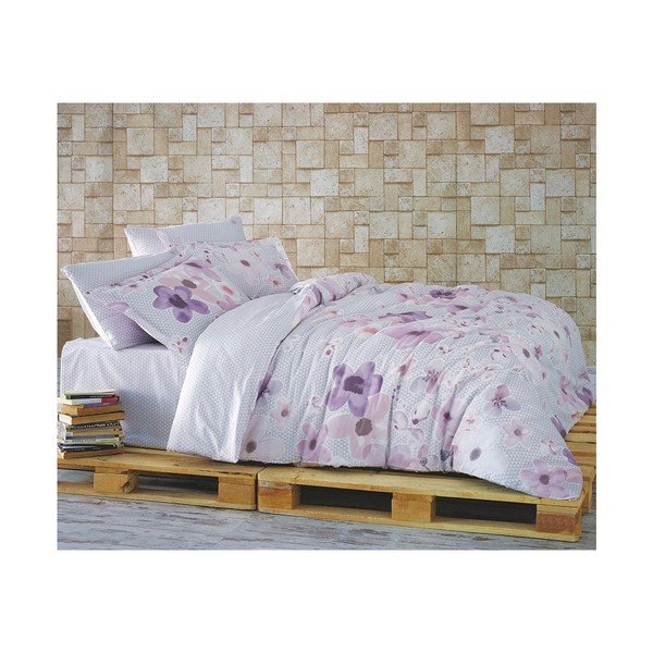 Komplet pościeli z prześcieradłem Saskia, 160x220 cm-image-1