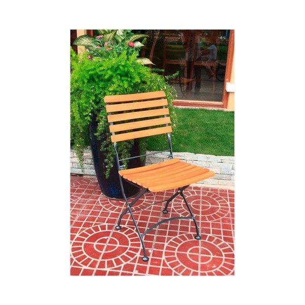 Brązowy drewniany fotel ogrodowy Vienna – Garden Pleasure-image-1