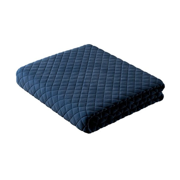 Niebieska pikowana dwuosobowa narzuta na łóżko 170x210 cm Posh Velvet – Yellow Tipi