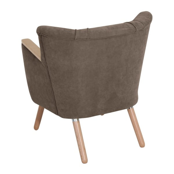 Jasnobrązowy fotel Max Winzer Laurin Velor-image-1