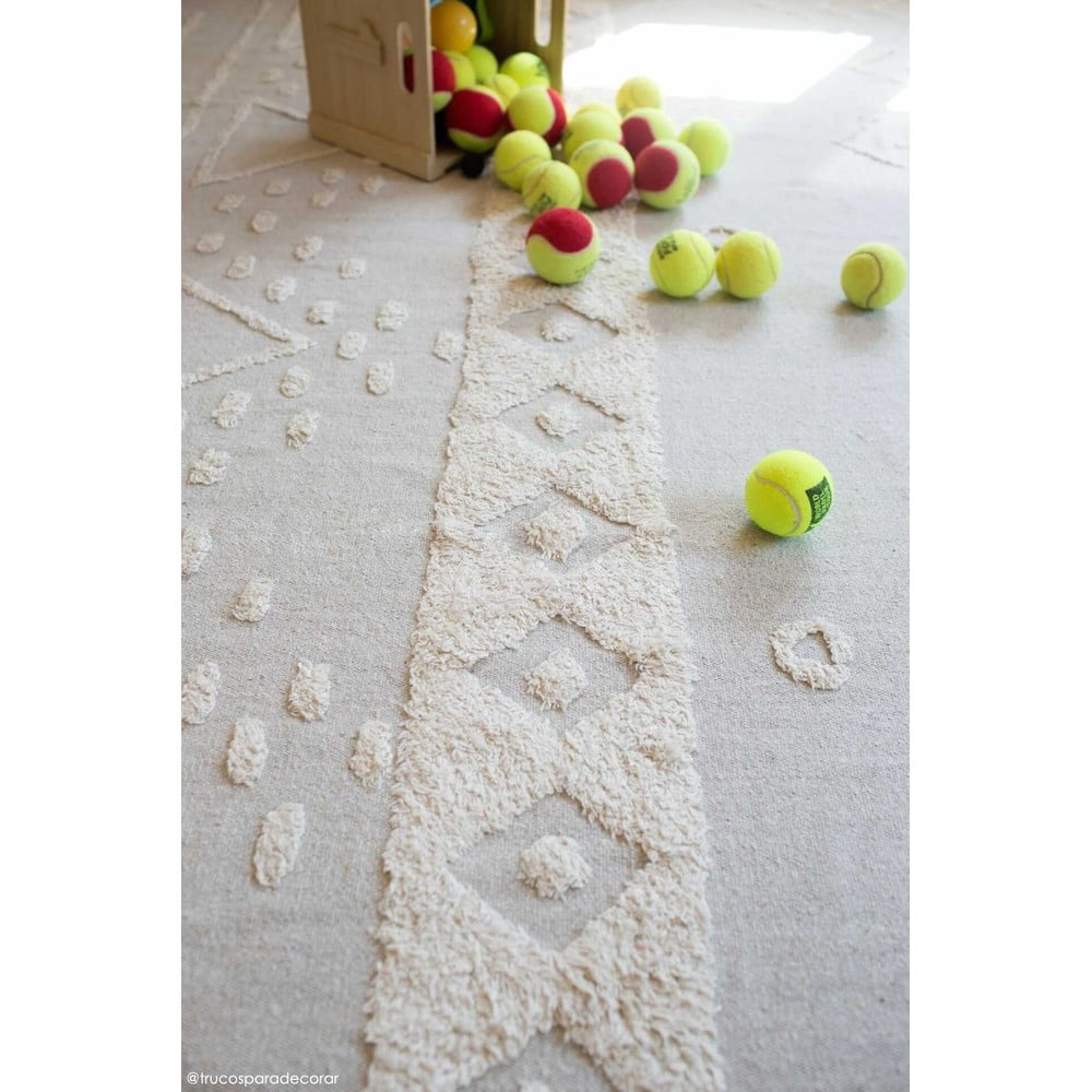 Biały bawełniany dywan tkany ręcznie odpowiedni do prania 170x240 cm Tribu Natural – Lorena Canals (zdjęcie 4)