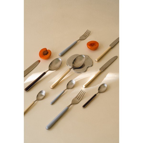 Brązowe/w kolorze srebra sztućce 4 szt. ze stali nierdzewnej dla 1 osoby Noli – noo.ma-image-2