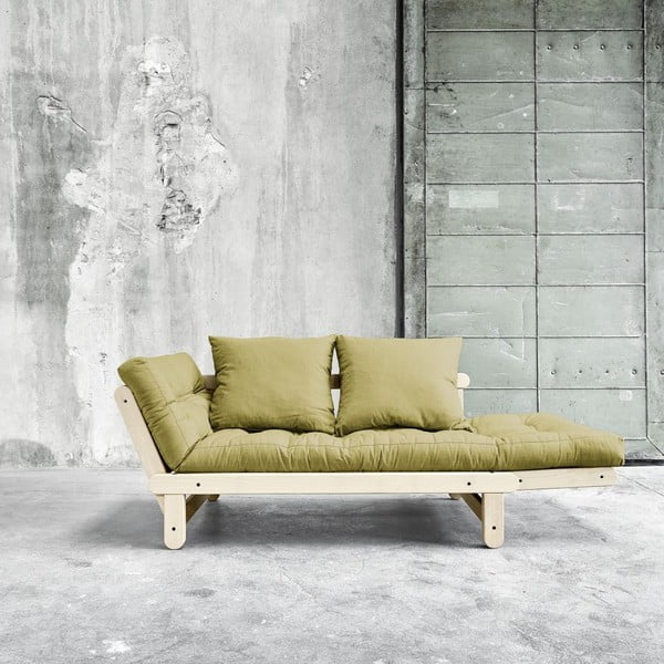 Sofa rozkładana Beat Natural/Avocado Green