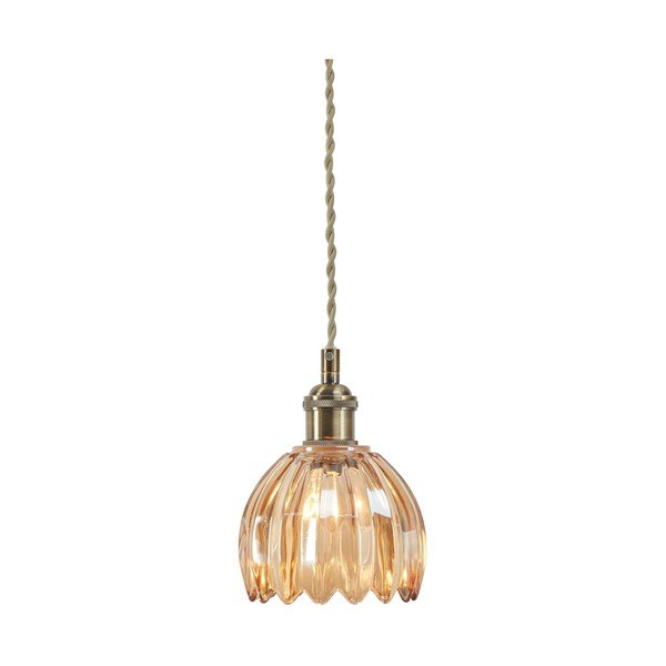 Metalowa lampa wisząca w bursztynowym kolorze ze szklanym kloszem ø 13 cm Gota – Markslöjd