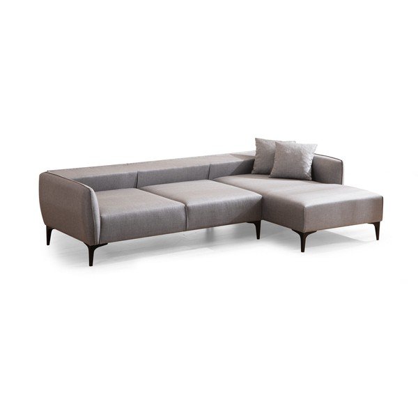 Jasnoszara sofa narożna Belissimo, narożnik prawy – Balcab Home-image-2