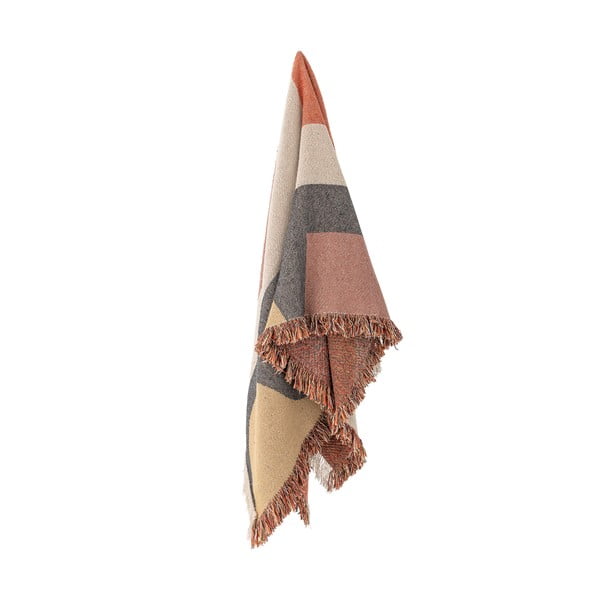 Brązowy koc z bawełny z recyklingu 130x160 cm Arni – Bloomingville