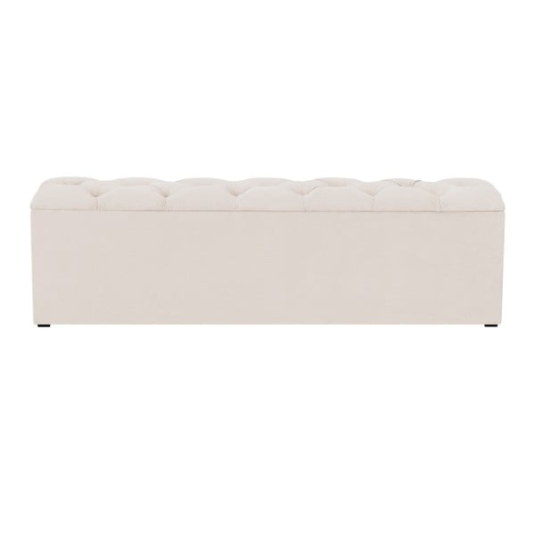 Beżowa ławka do łóżka ze schowkiem Kooko Home Manna, 47x160 cm-image-2