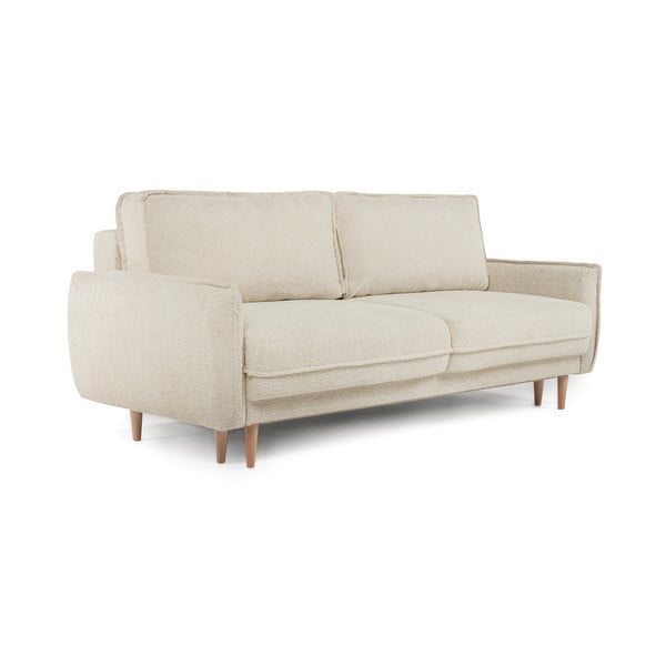 Beżowa rozkładana sofa z materiału bouclé 215 cm Patti – Bonami Selection-image-2